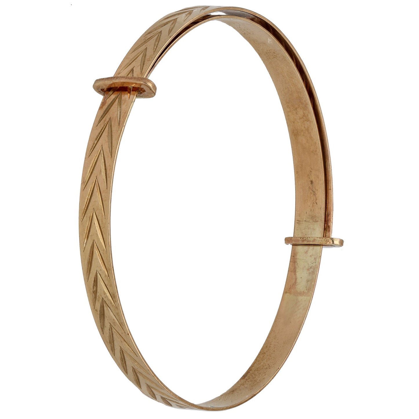 9ct Gold Patterned Expanding Bangle