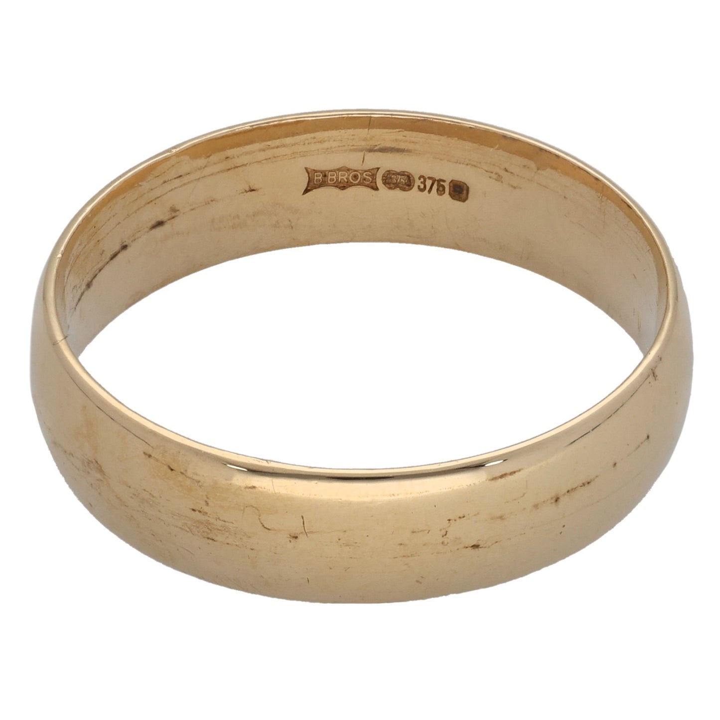9ct Gold Plain Wedding Ring Size X