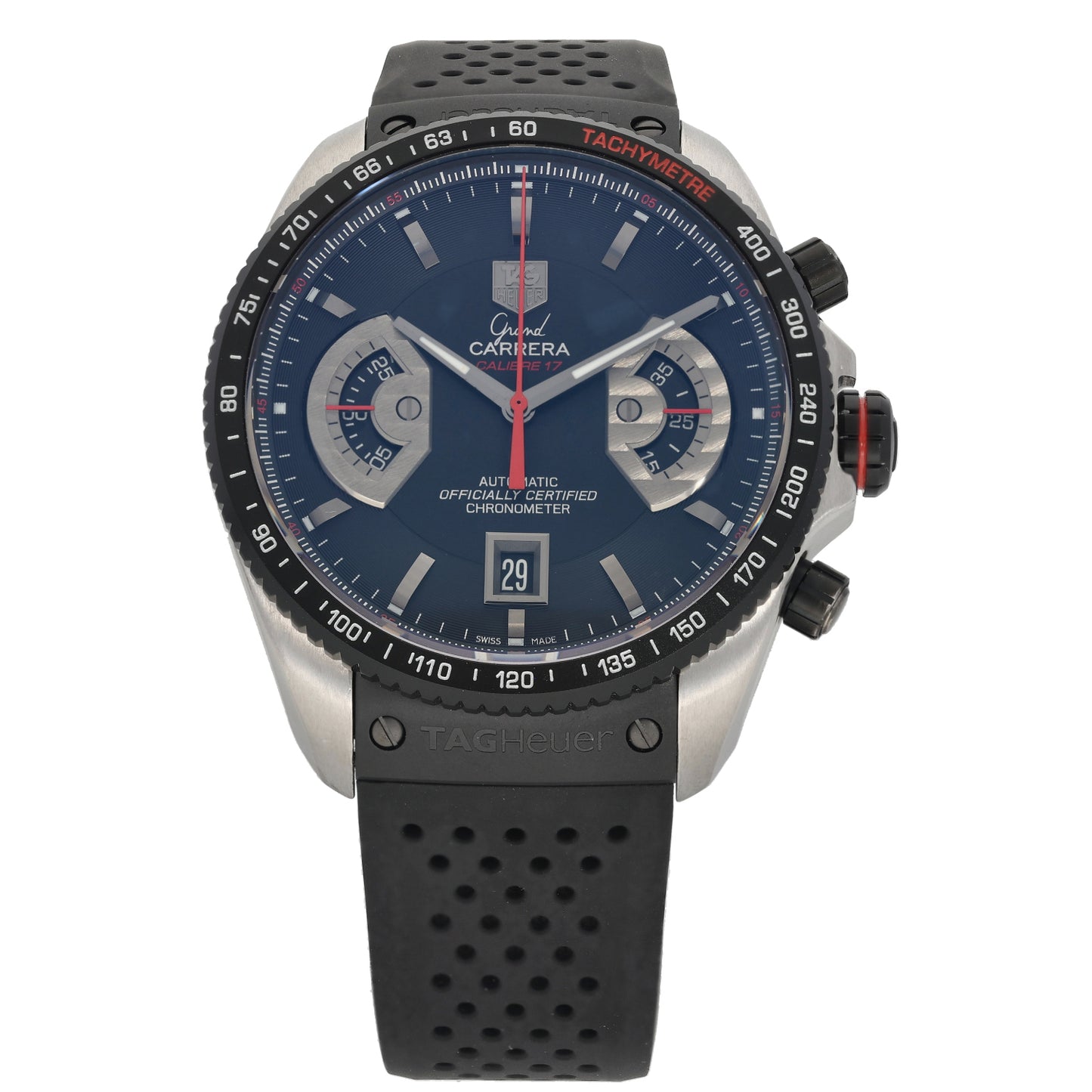 Tag Heuer Grand Carrera CAV511C 43mm Stainless Steel Watch