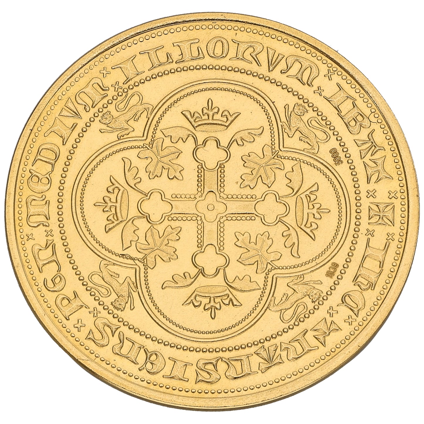 22ct Gold Restrike King Edward III Double Leopard Coin