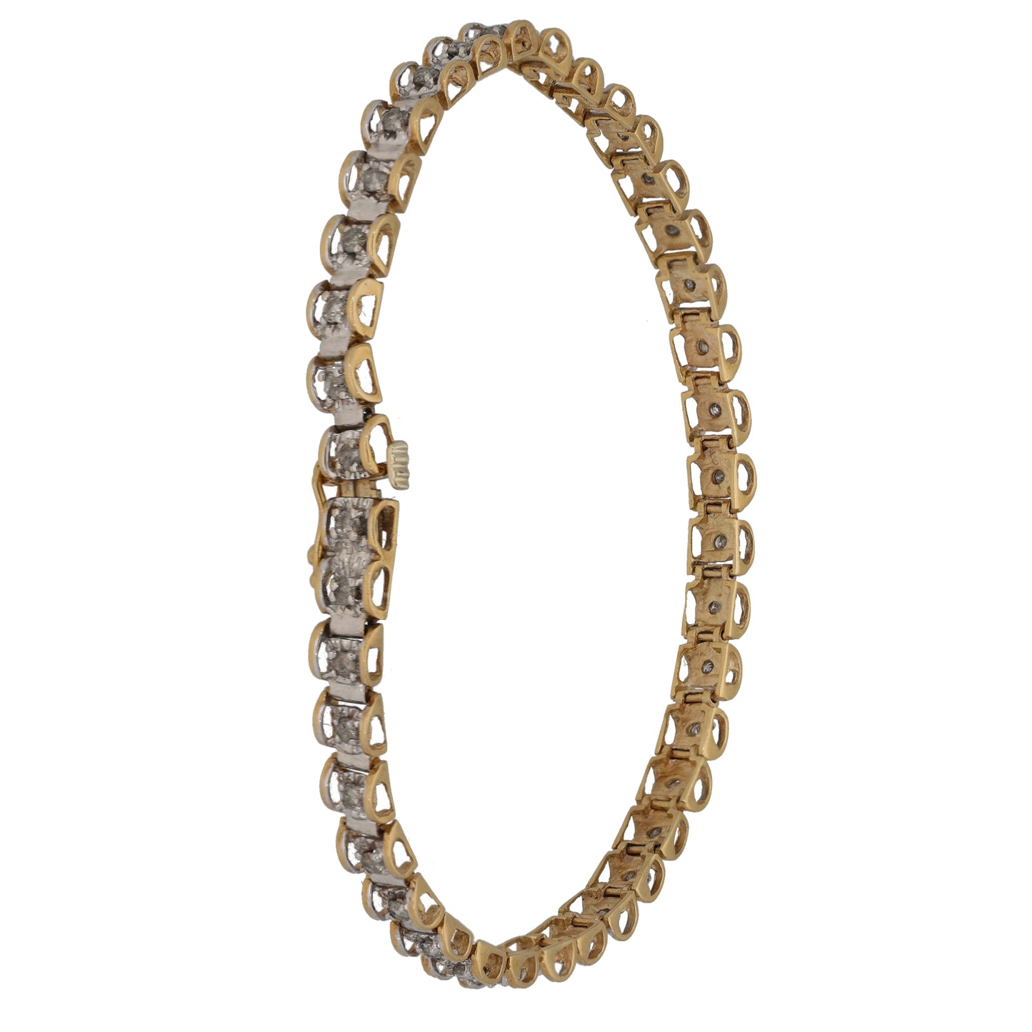 9ct Gold 0.78ct Diamond Line/Tennis Bracelet