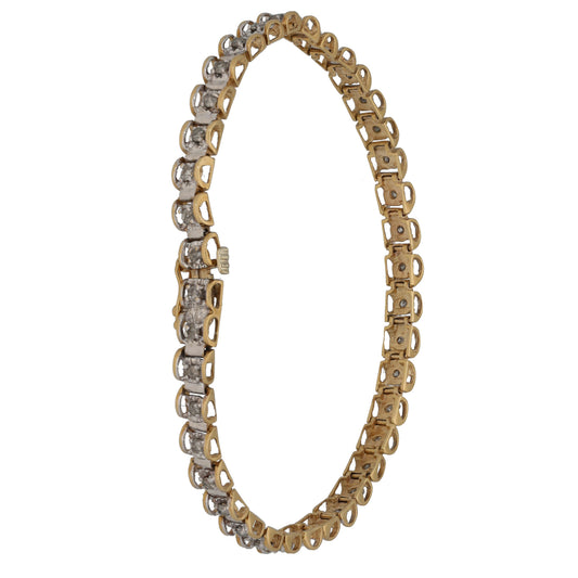 9ct Gold 0.78ct Diamond Line/Tennis Bracelet