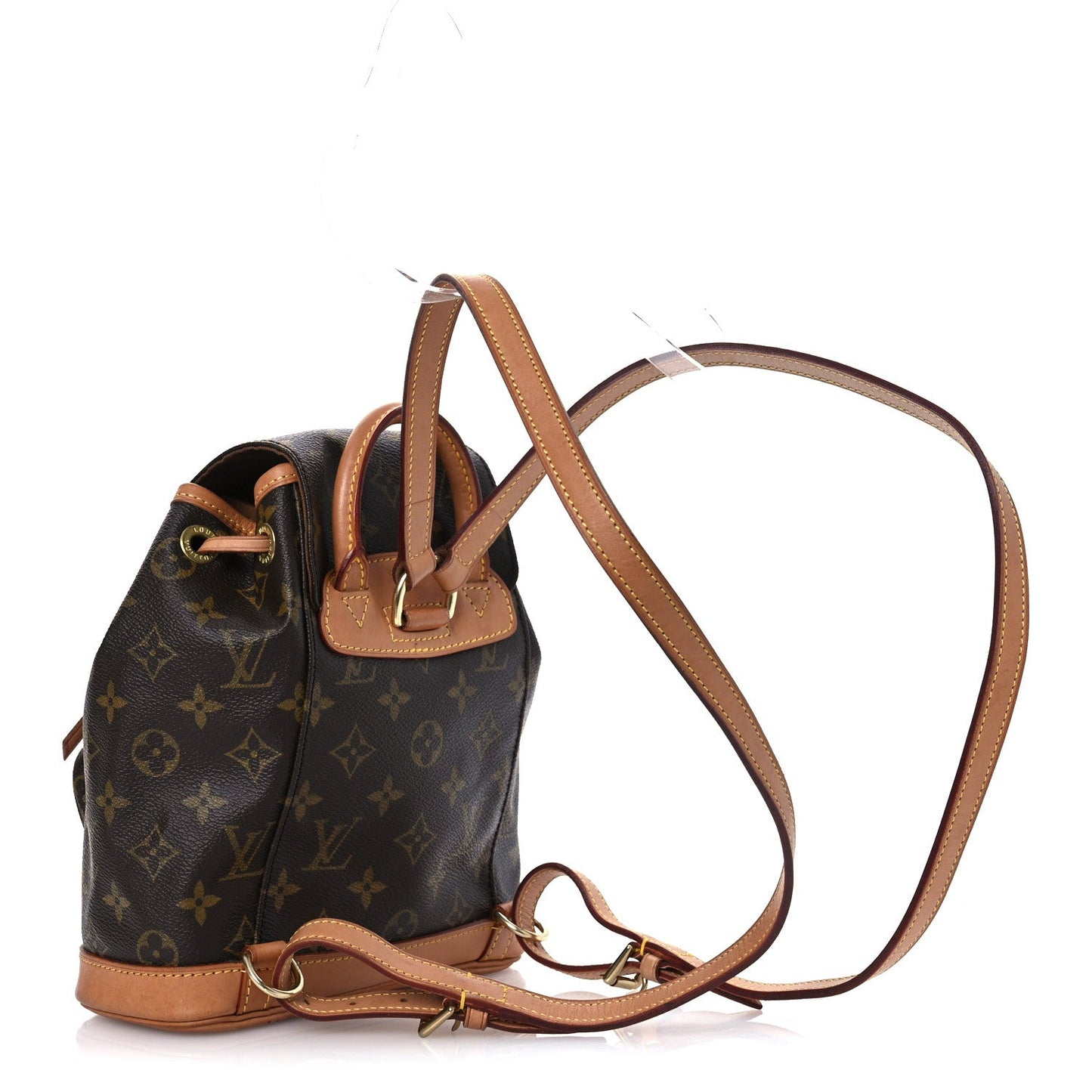 Louis Vuitton Montsouris Backpack Monogram Coated Canvas Bag - Brown
