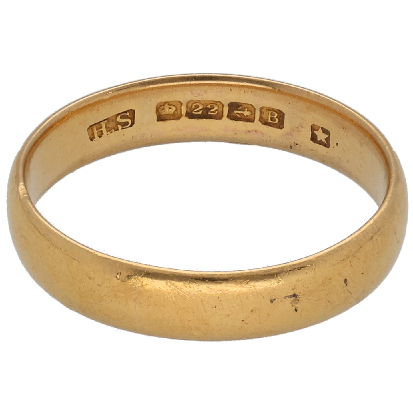 22ct Gold Plain Wedding Ring Size R