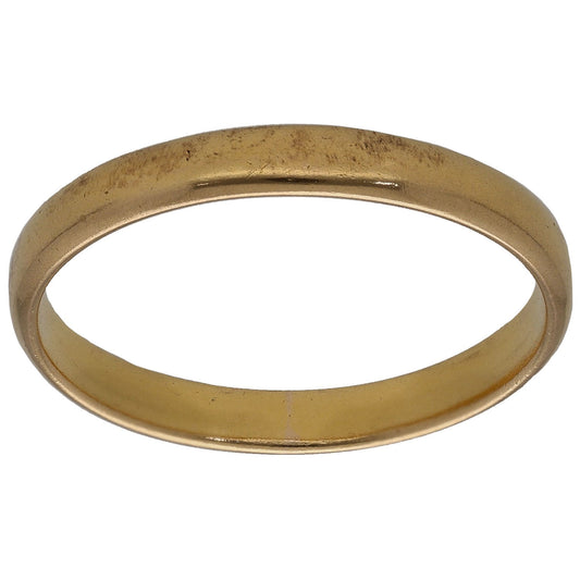 22ct Gold Plain Wedding Ring Size O