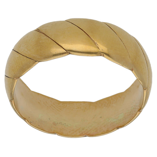 9ct Gold Patterned Wedding Ring Size U