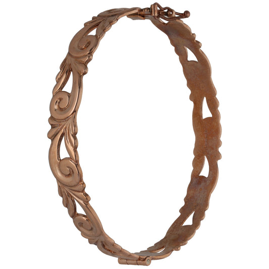 9ct Rose Gold Hinged/Clasp Bangle