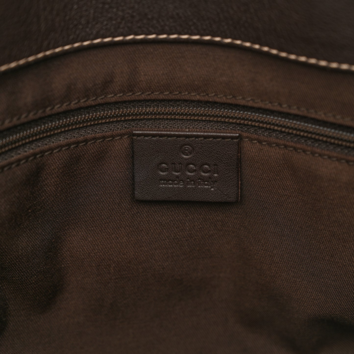 Gucci GG Monogram D Gold Tote Dark Brown Canvas Bag - Brown