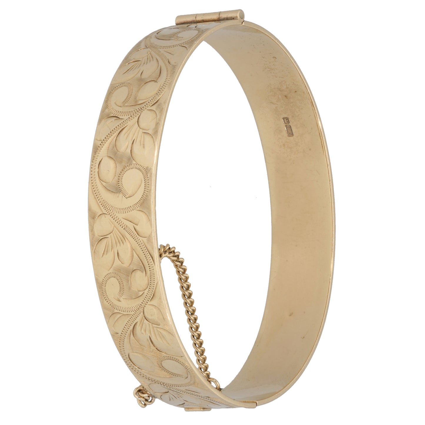 9ct Gold Hinged/Clasp Bangle