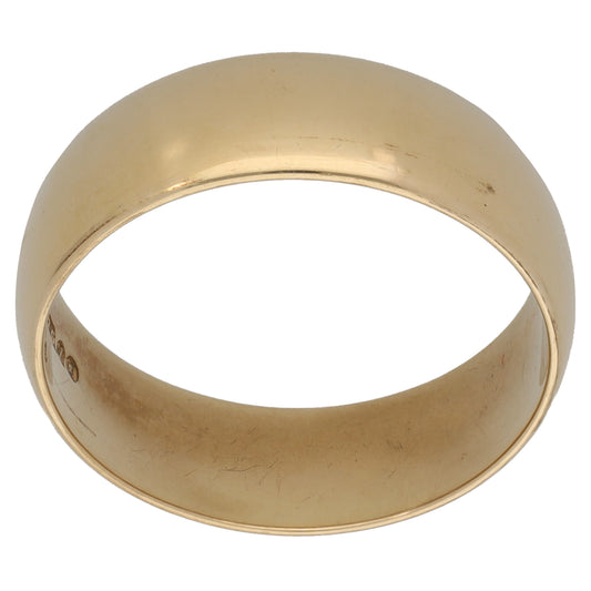 9ct Gold Plain Wedding Ring Size S
