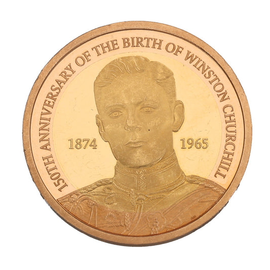 22ct Gold 150th Anniversary Birth Of Winston Churchill Two Pounds Coin 2024