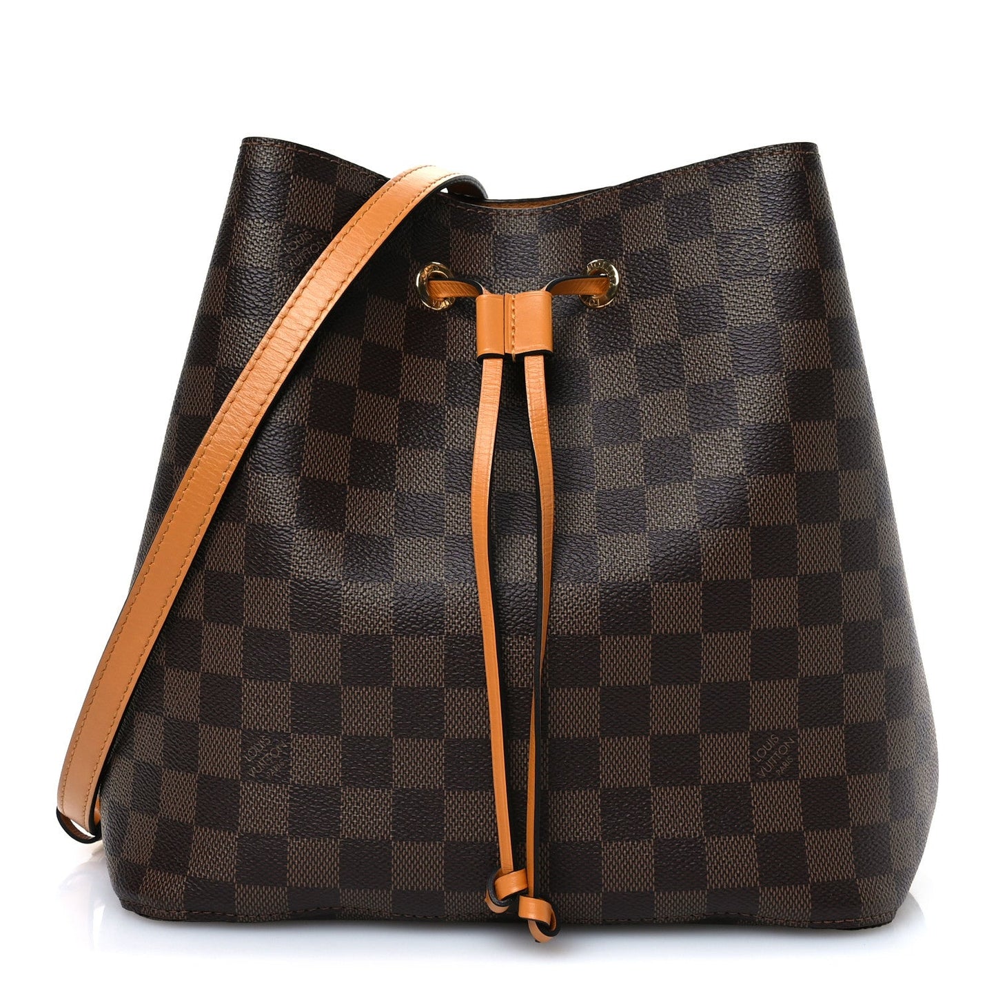 Louis Vuitton Damier Ebene Neonoe MM Coated Canvas Bag - Brown