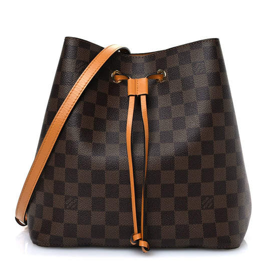 Louis Vuitton Damier Ebene Neonoe MM Coated Canvas Bag - Brown