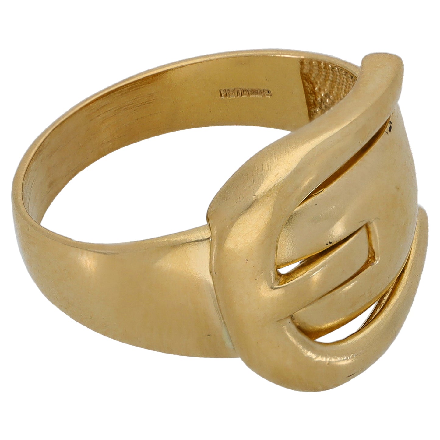 14ct Gold Buckle Ring Size Q
