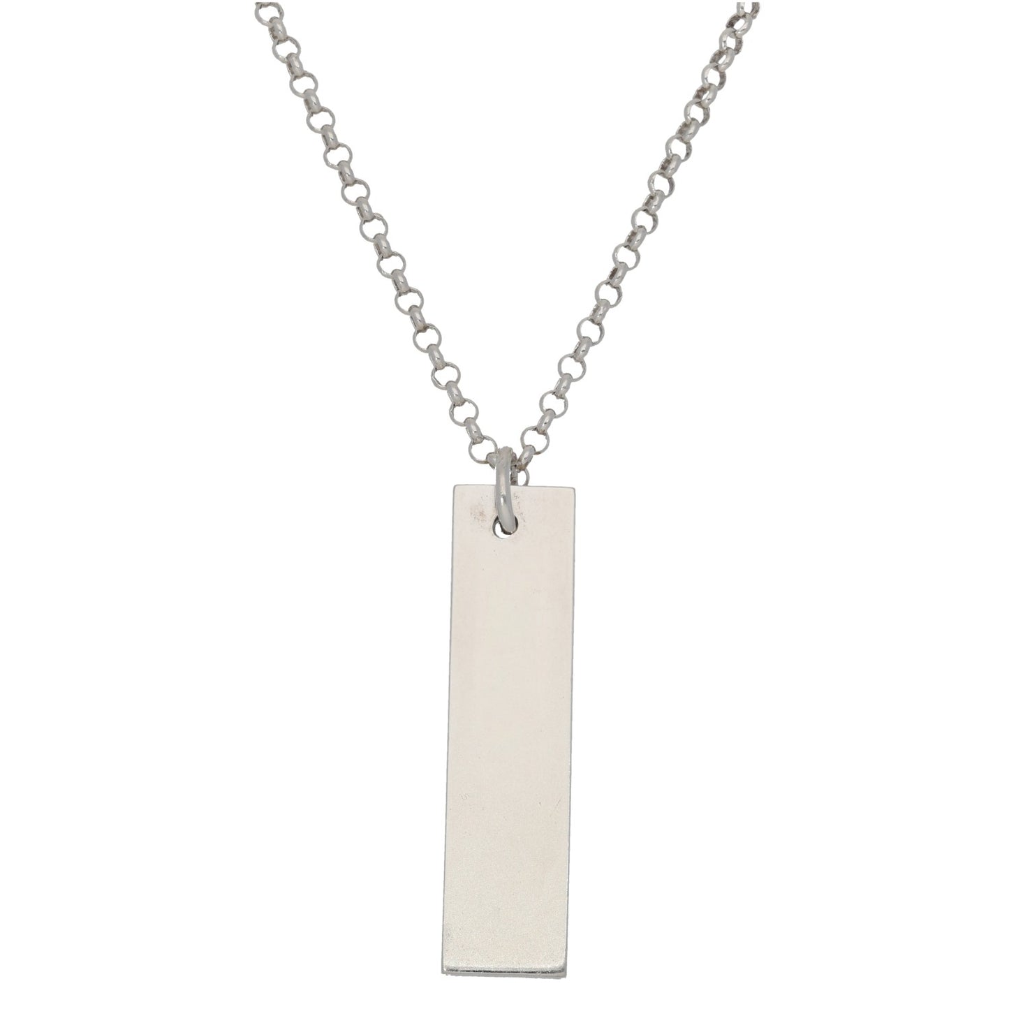 Sterling Silver Ingot Pendant With Chain