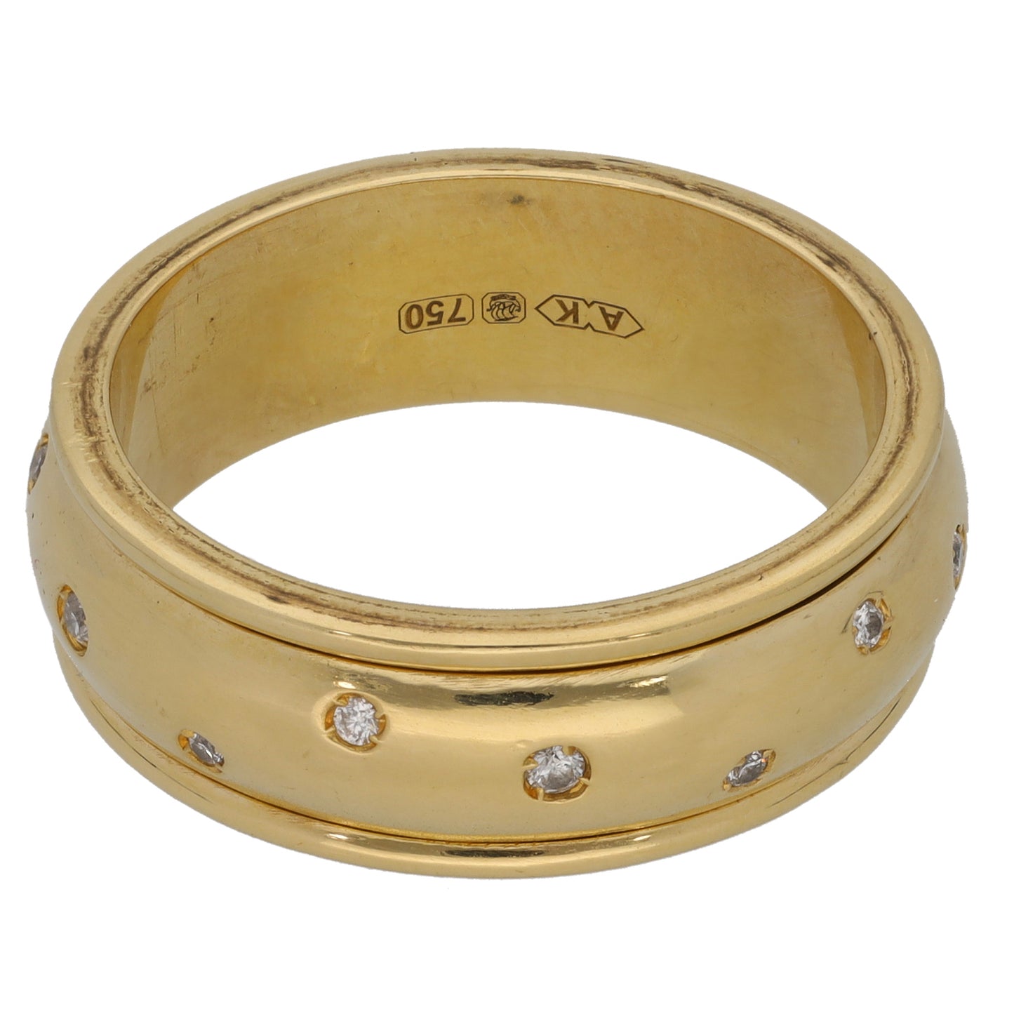 18ct Gold 0.15ct Diamond Alternative Ring Size X