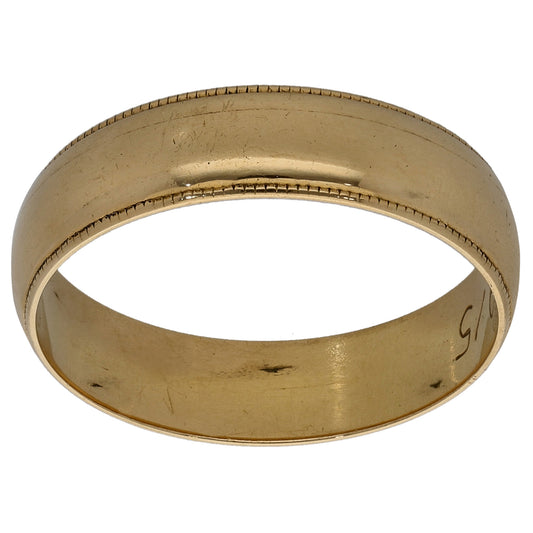 18ct Gold Plain Wedding Ring Size L