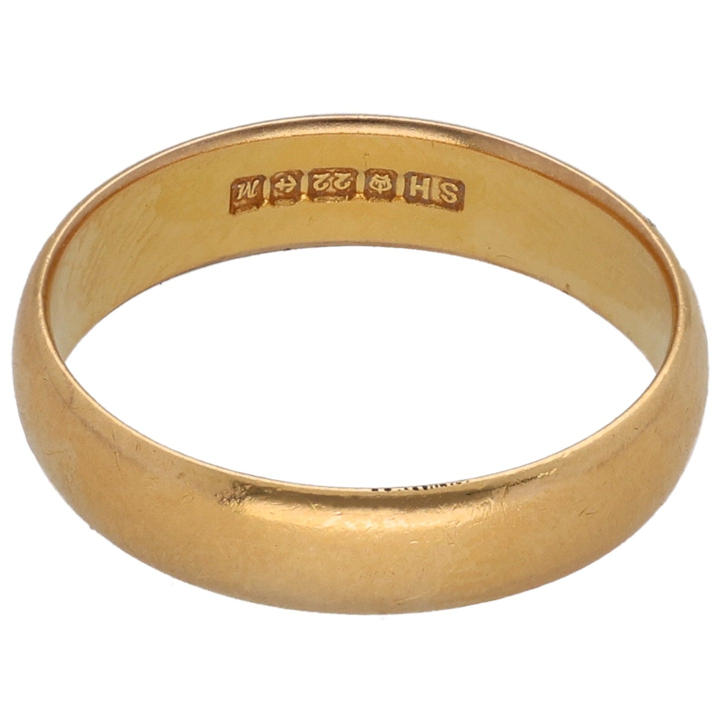 22ct Gold Plain Wedding Ring Size P