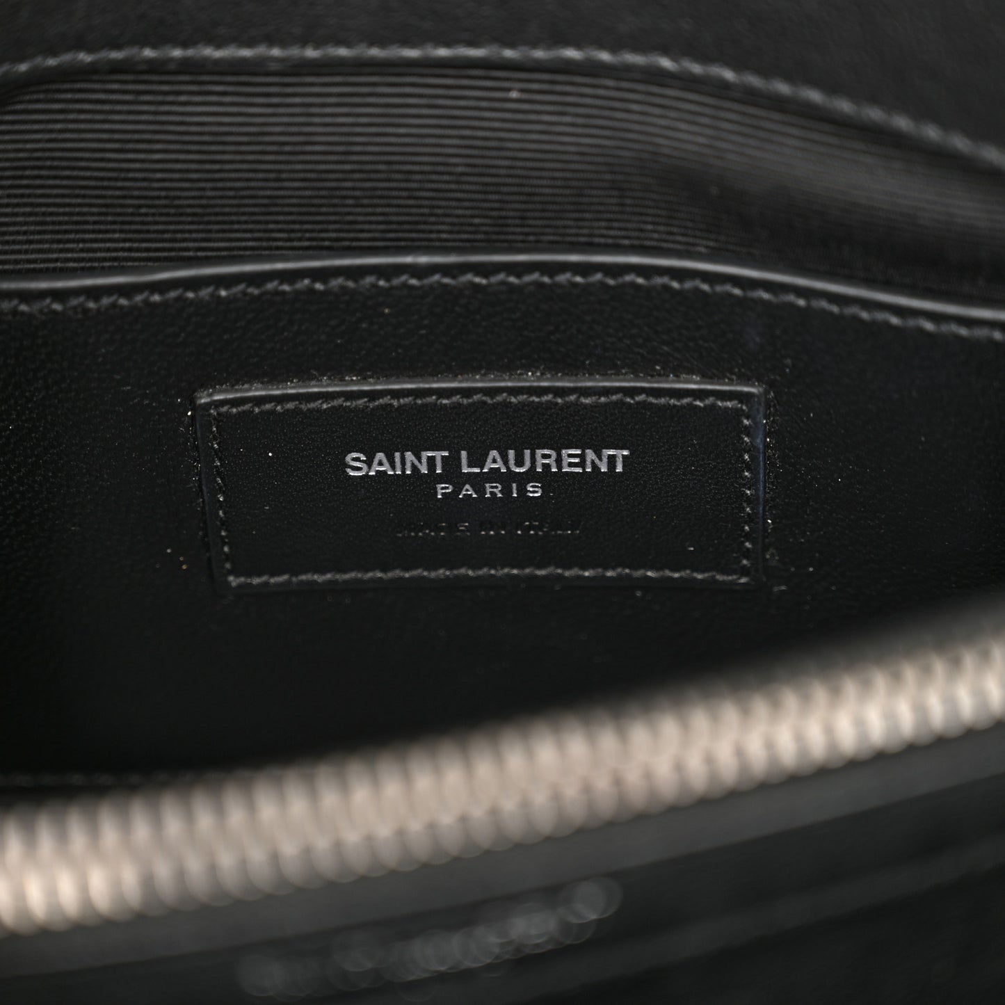 Yves Saint Laurent College Lambskin Leather Bag - Black