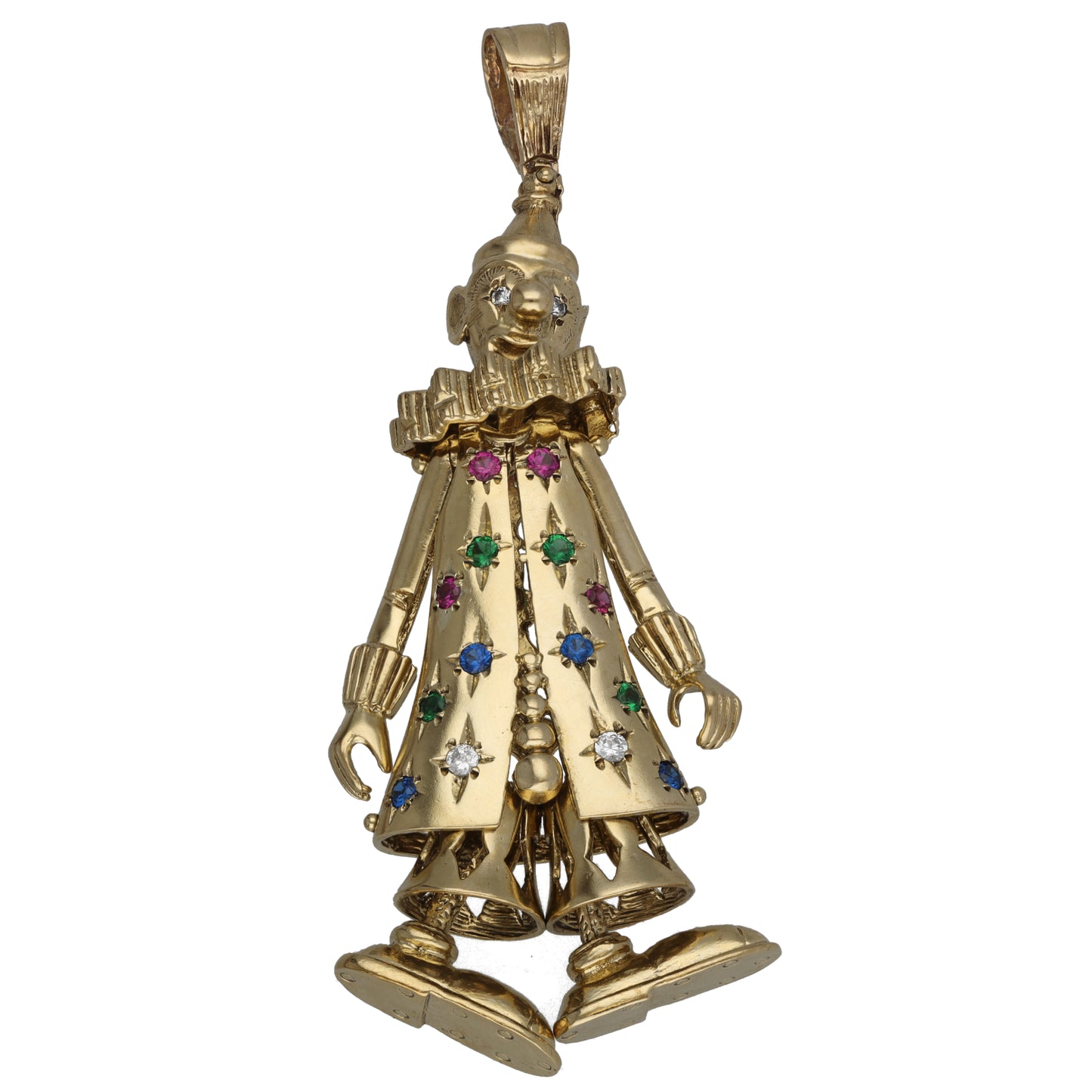 9ct Gold Imitation Clown Pendant