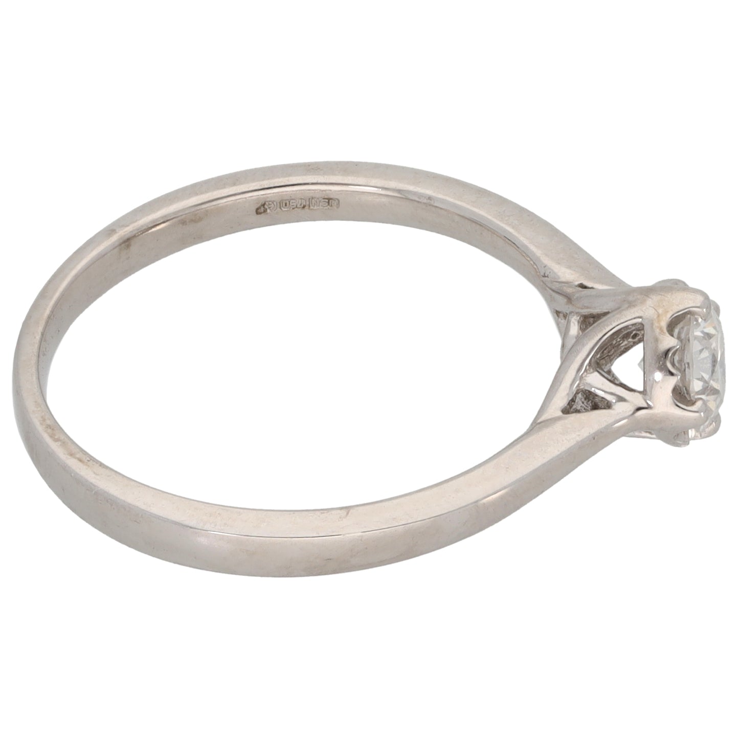 18ct White Gold 0.30ct Diamond Solitaire Ring Size N