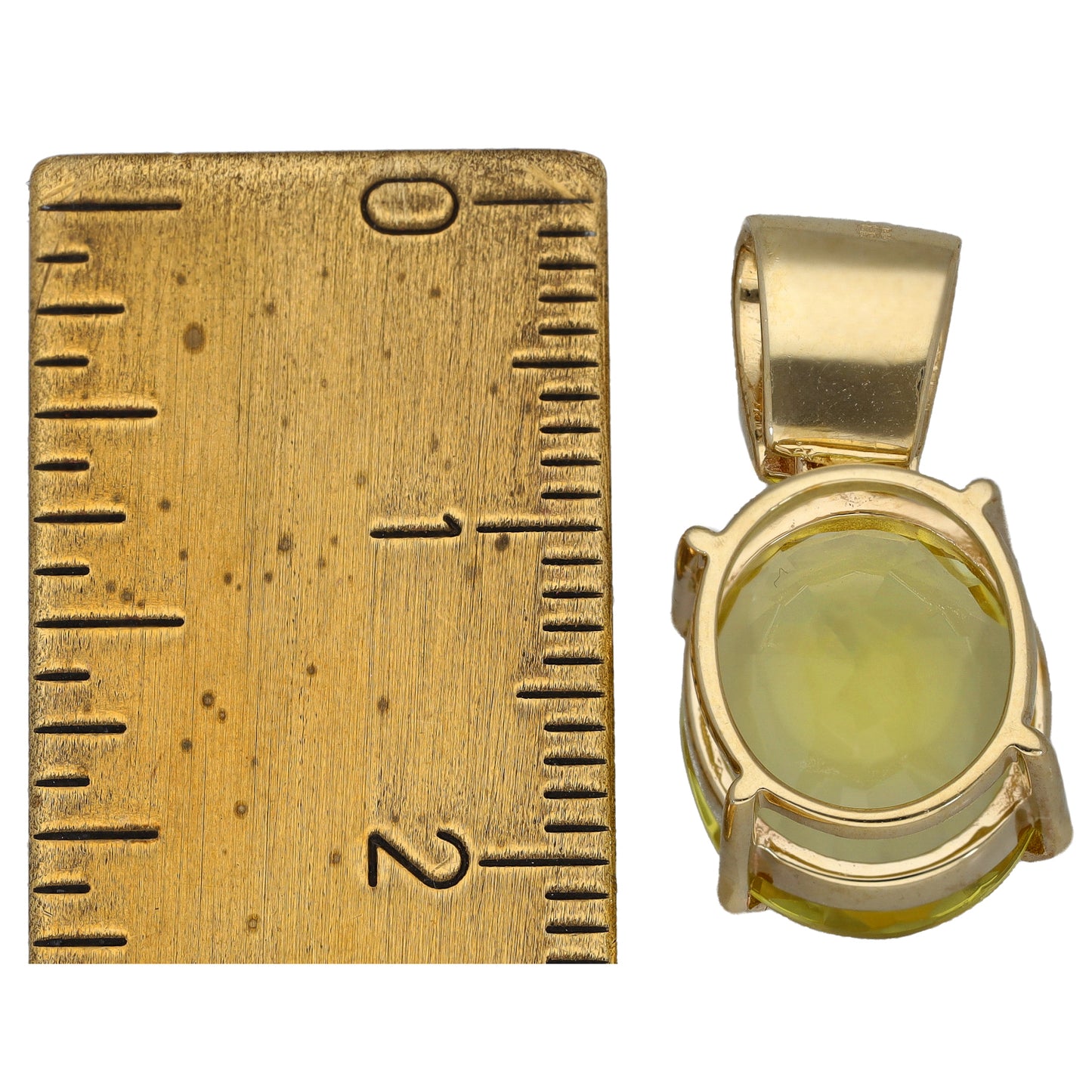 9ct Gold Citrine & Imitation Dress/Cocktail Pendant