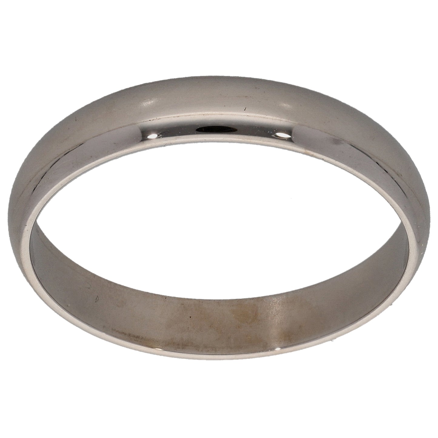 18ct White Gold Plain Wedding Ring Size O