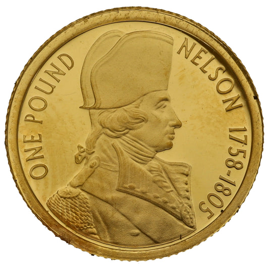 24ct Gold Nelson 1758-1805 One Pound Coin 2005