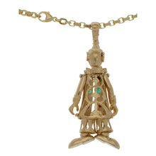 Load image into Gallery viewer, 9ct Gold Imitation Gems Clown Pendant With Chain

