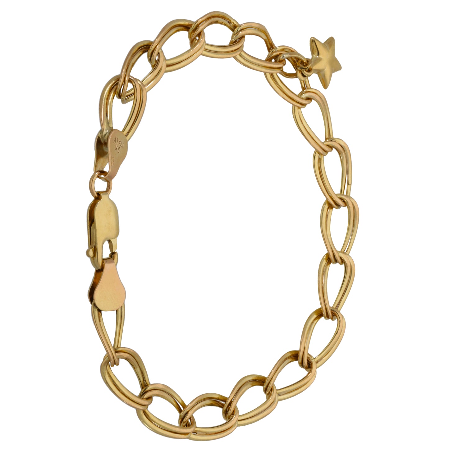 9ct Gold Double Curb Bracelet