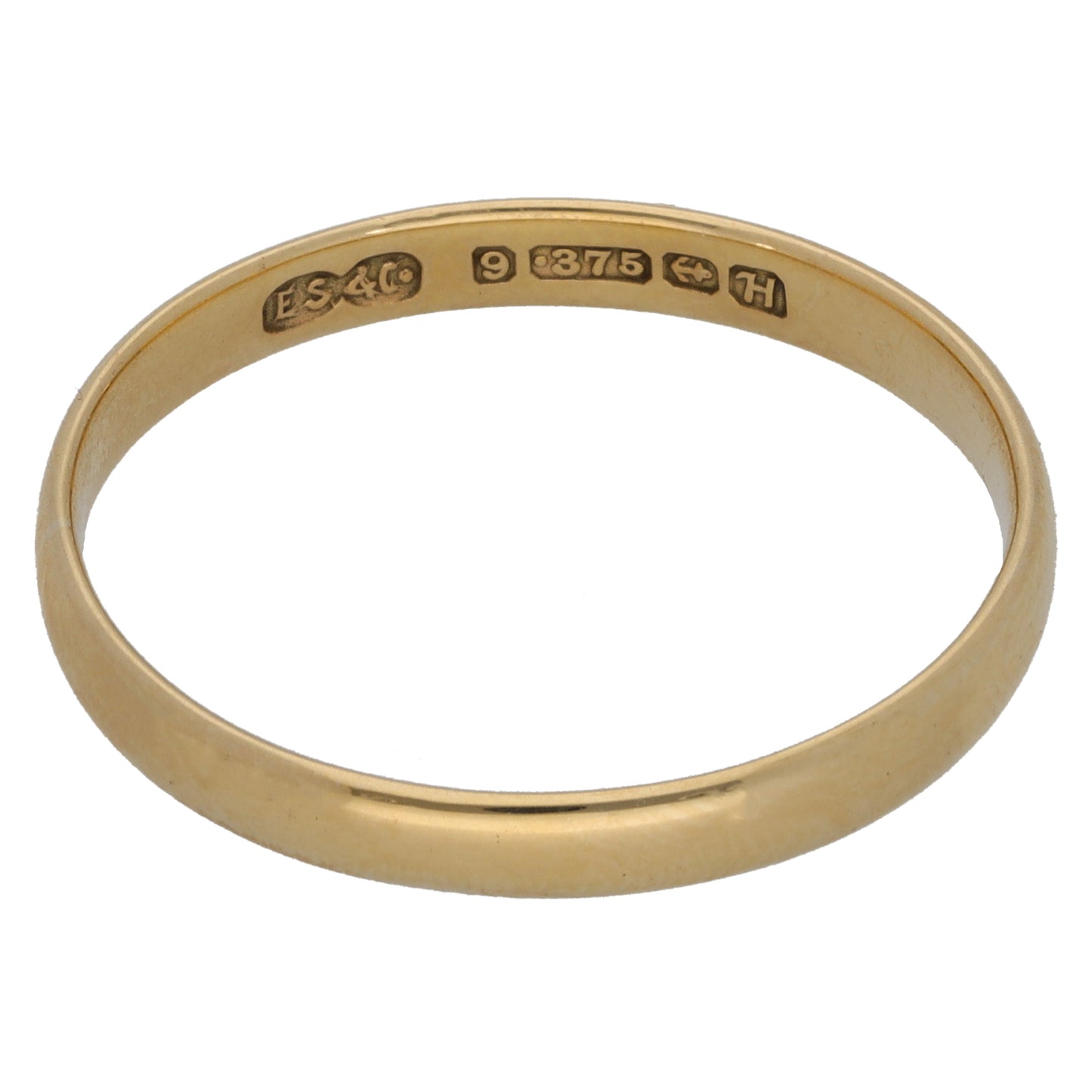 9ct Gold Plain Wedding Ring Size W