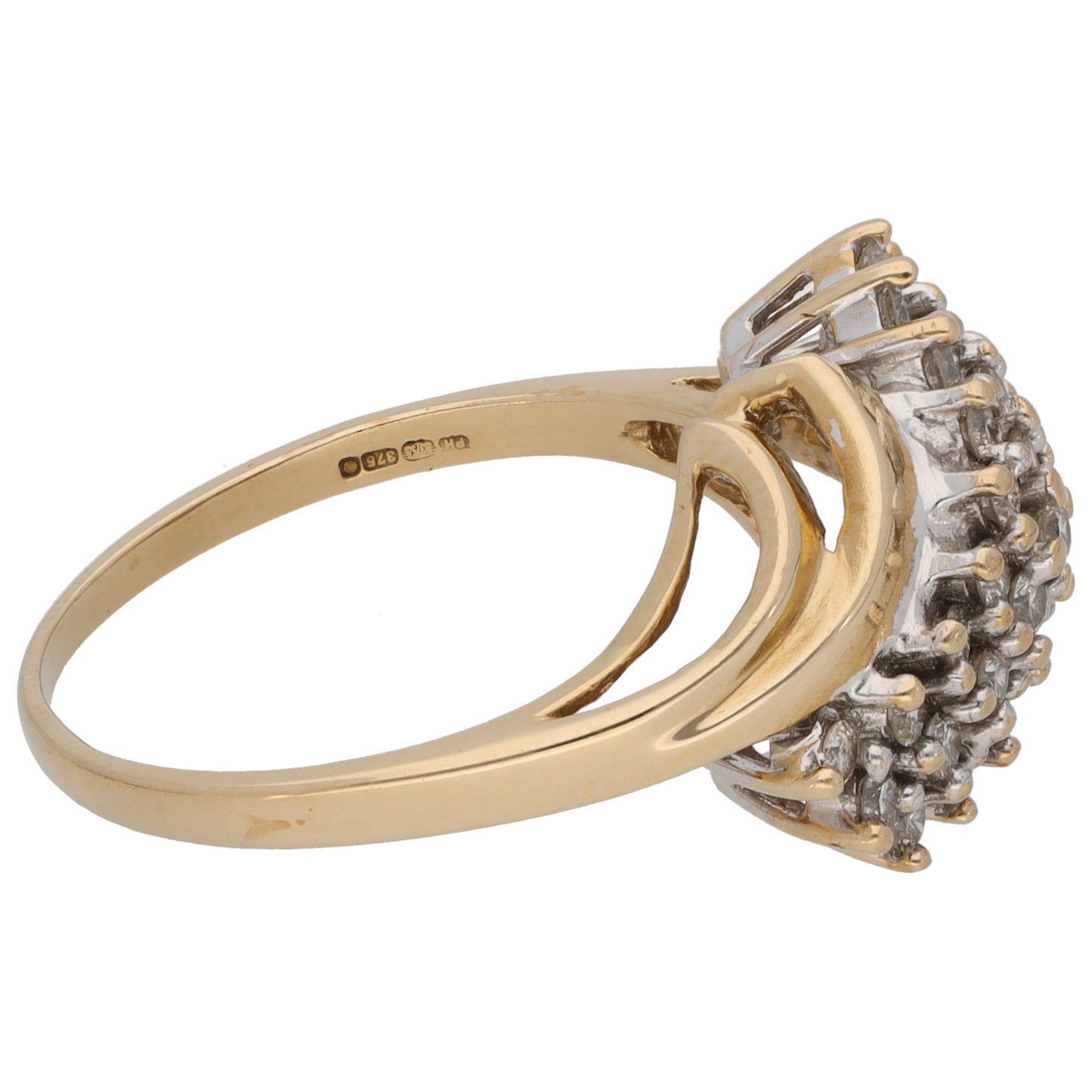 9ct Gold 0.27ct Diamond Dress/Cocktail Ring Size N