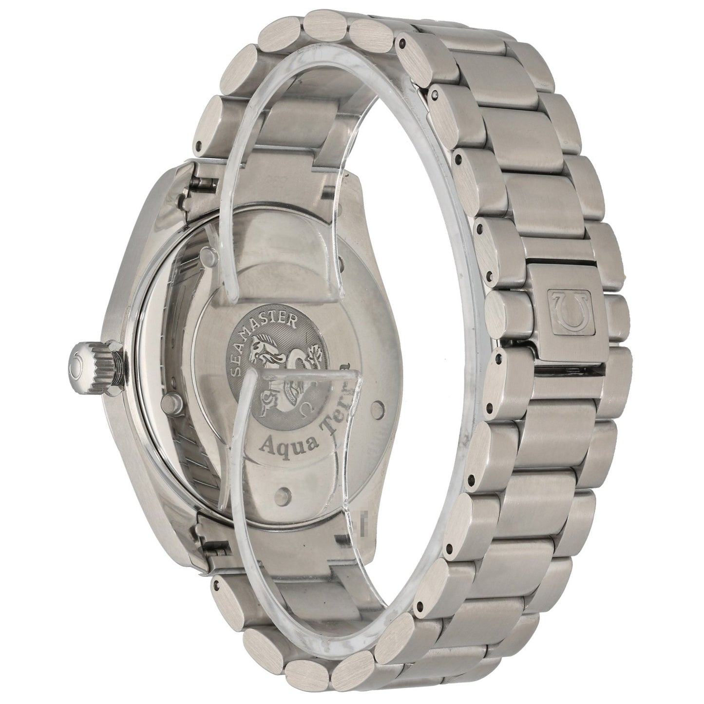 Omega Seamaster Aqua Terra 2517.80.00, Blue Dial, Stainless Steel, Rear Angle Image