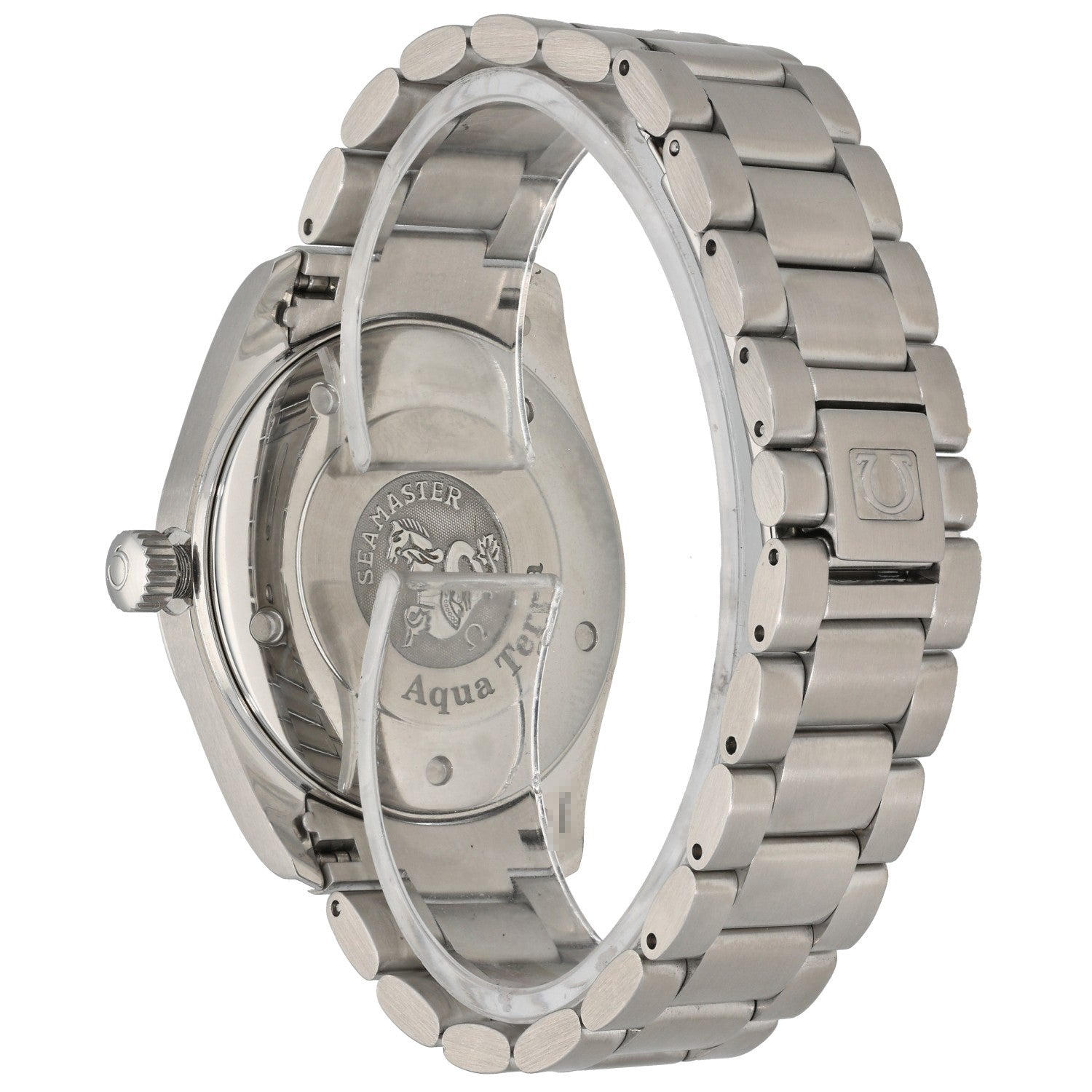 Omega Seamaster Aqua Terra 2517.80.00, Blue Dial, Stainless Steel, Rear Angle Image