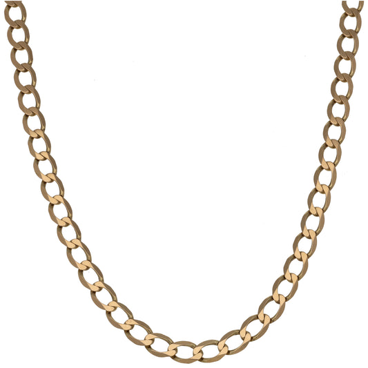 9ct Gold Curb Chain 18"