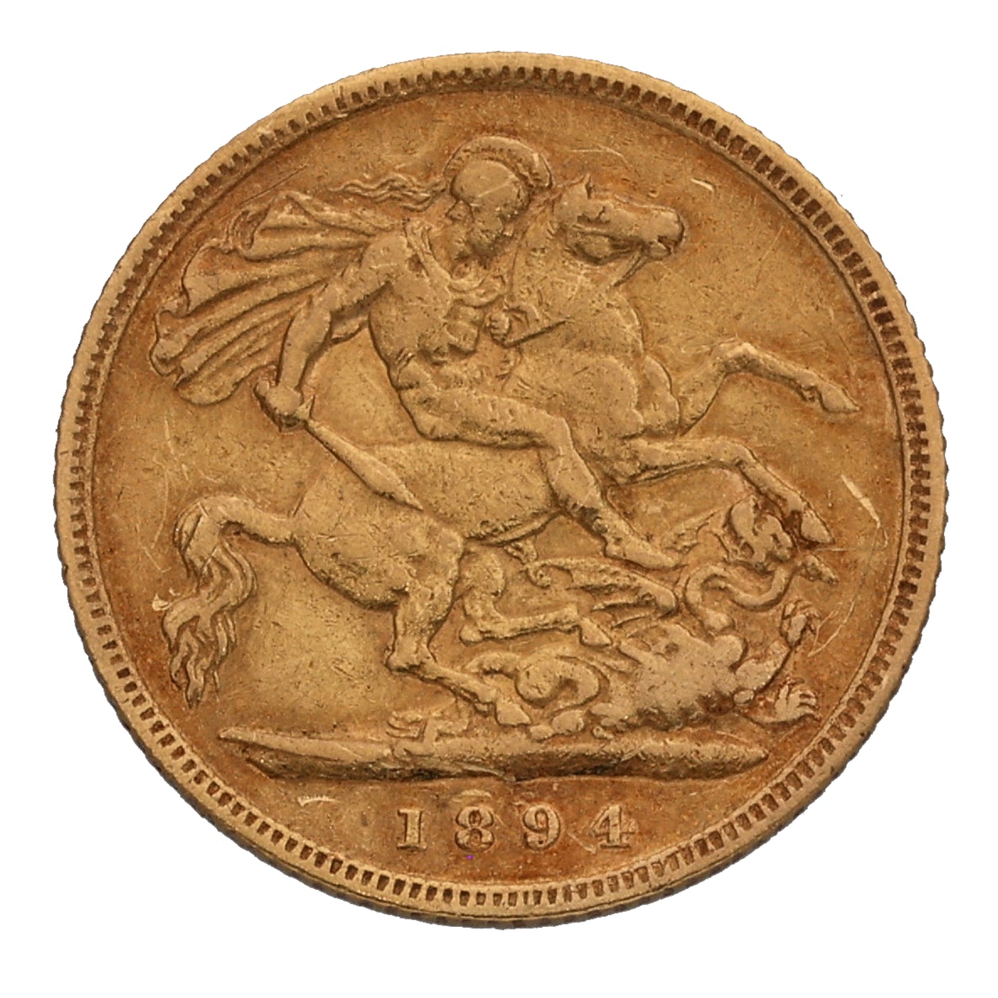 22ct Gold Queen Victoria Half Sovereign Coin 1894