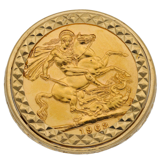 9ct Gold Coin Ring Size W