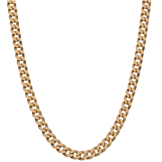 9ct Gold Curb Chain 18"