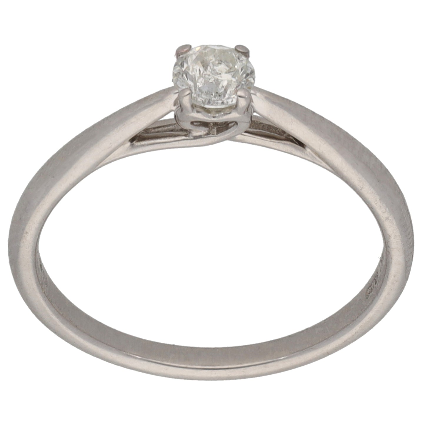 9ct White Gold 0.25ct Diamond Solitaire Ring Size N