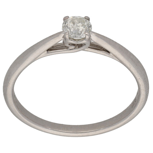 9ct White Gold 0.25ct Diamond Solitaire Ring Size N