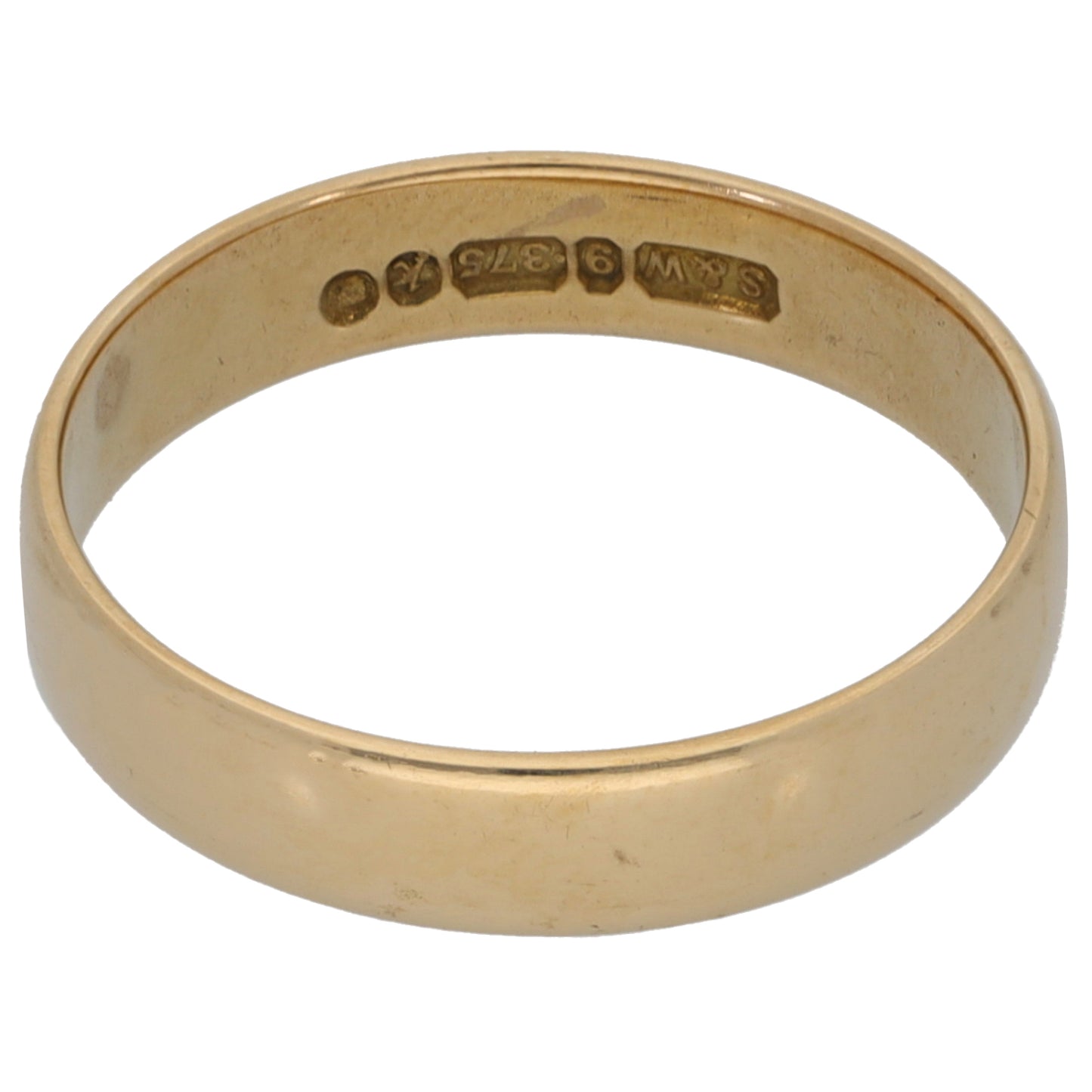 9ct Gold Plain Wedding Ring Size O