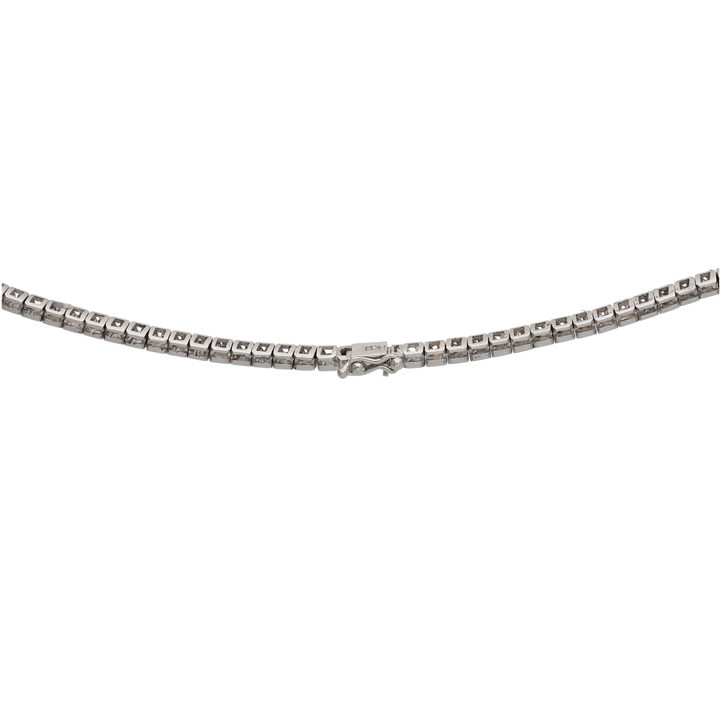 18ct White Gold 2.85ct Diamond Fancy Necklace 18"