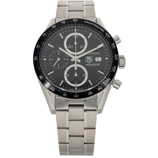 Tag Heuer Carrera CV2010, black dial with tachymetre bezel