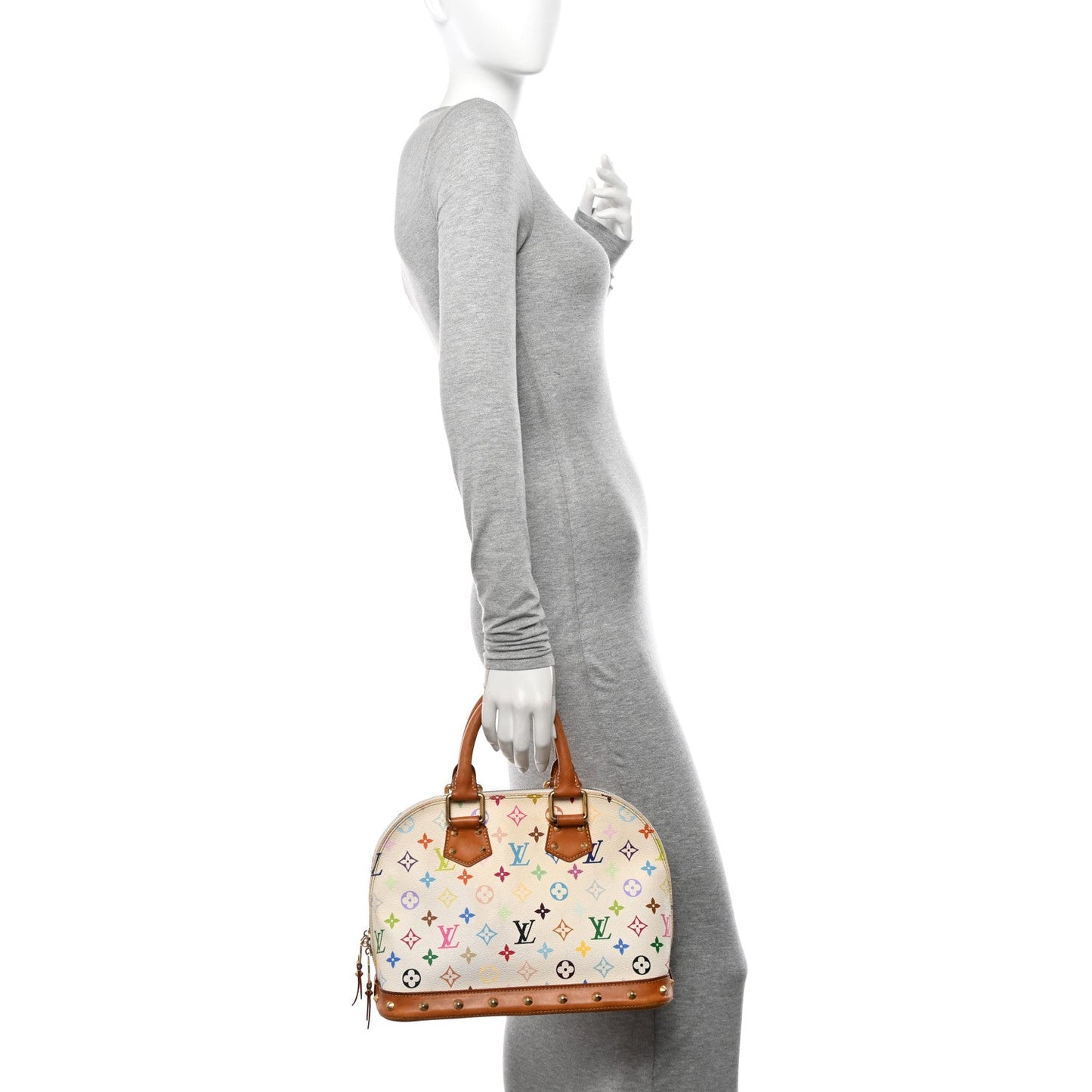 Louis Vuitton Alma PM Monogram Multicolor Coated Canvas Bag - White