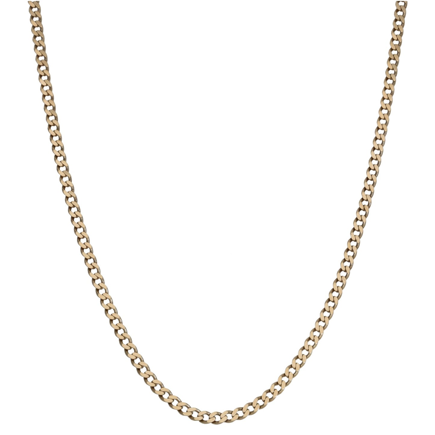 9ct Gold Curb Chain 25"