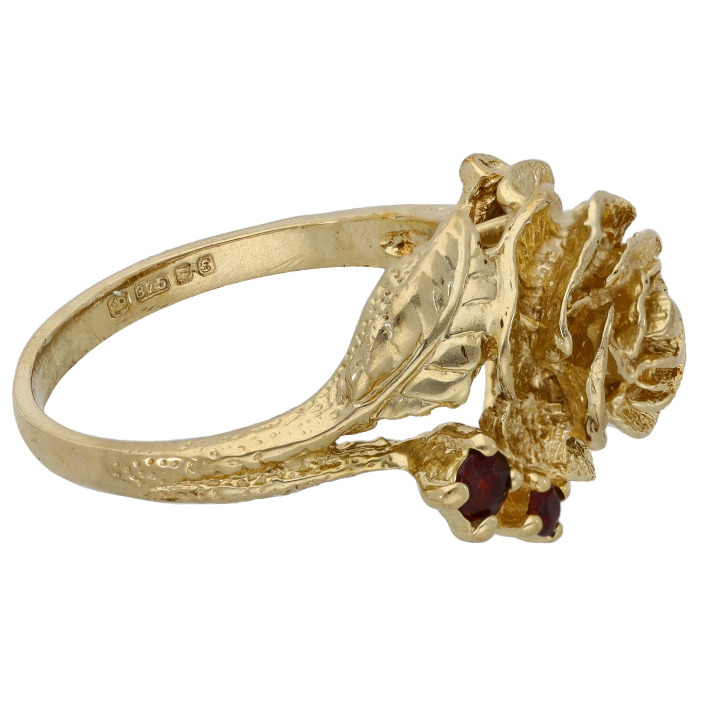 9ct Gold Garnet Dress/Cocktail Ring Size N