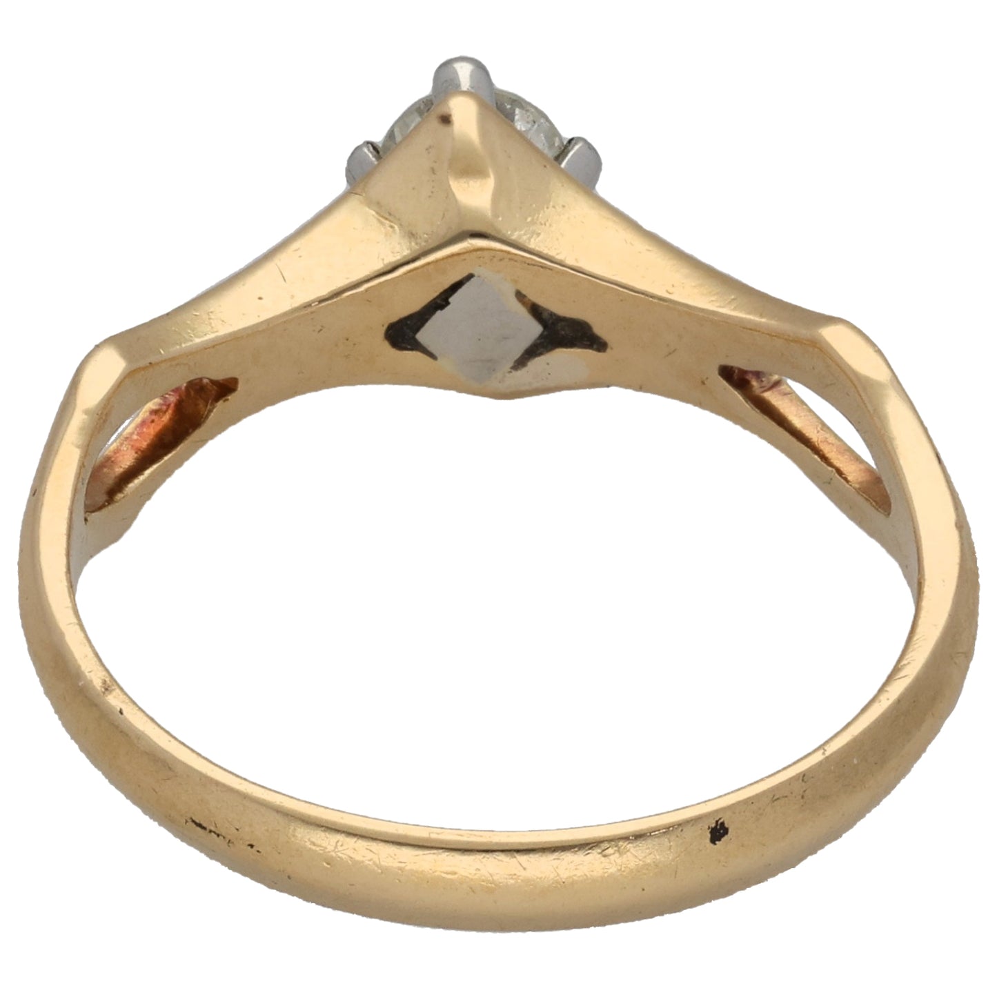 18ct Gold 0.22ct Diamond Solitaire Ring Size M