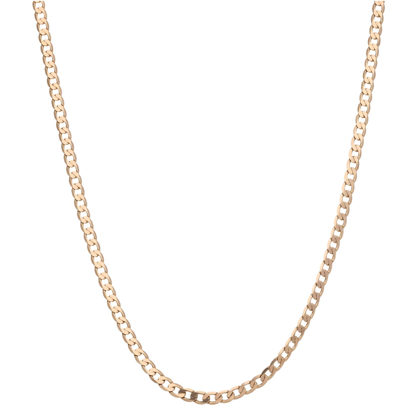 9ct Gold Curb Chain 18"