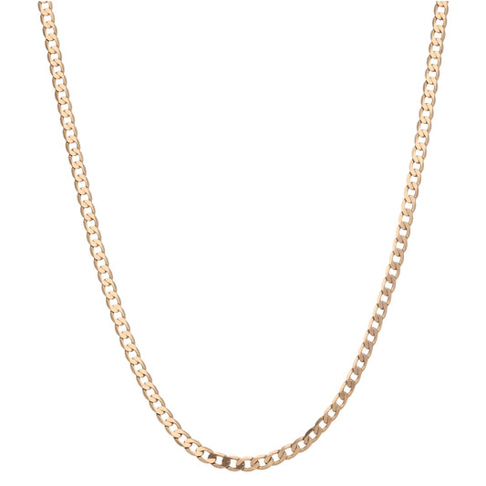 9ct Gold Curb Chain 18"