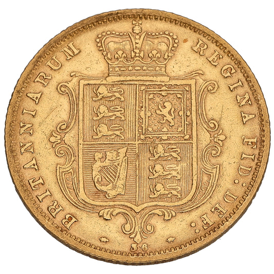 22ct Gold Queen Victoria Half Sovereign Coin 1878